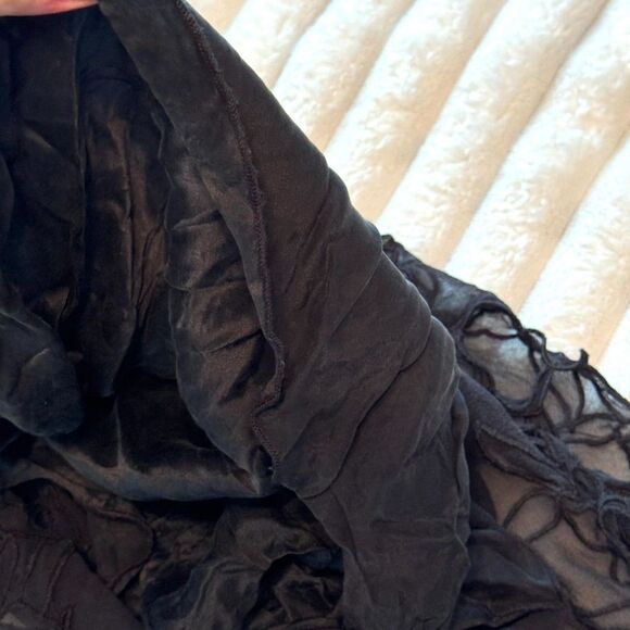 BCBGMAXAZRIA Women's Vintage Black Floral Dress Size 4 - Picture 11 of 14